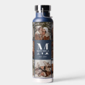 Moderne Personalisierte Monogramm- und Fotolackens Trinkflasche (Links)