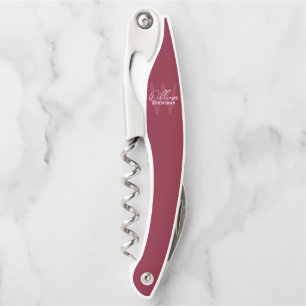 Moderne personalisierte Monogramm und Name des Tra Kellnermesser