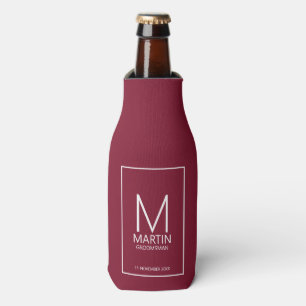 Moderne Personalisierte Monogramm- und Name-Trauze Flaschenkühler
