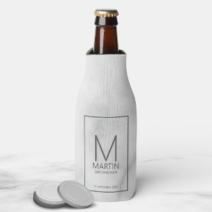 Moderne Personalisierte Monogramm- und Name-Trauze Flaschenkühler