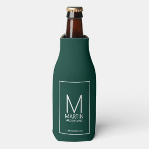 Moderne Personalisierte Monogramm- und Name-Trauze Flaschenkühler