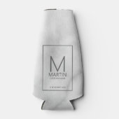 Moderne Personalisierte Monogramm- und Name-Trauze Flaschenkühler (Vorderseite)