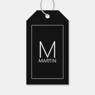 Moderne Personalisierte Monogramm- und Namensschil Geschenkanhänger