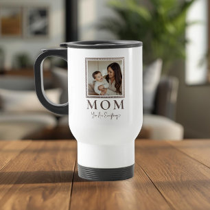 Moderne personalisierte Mutti-Foto-Reisemug Reisebecher