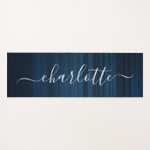 Moderne Personalisierte Name Chic Kalligrafie Yogamatte (Vorderseite (Horizontal))