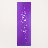 Moderne personalisierte Name Chic-Kalligrafie Yogamatte (Vorderseite)