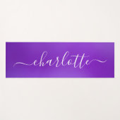 Moderne personalisierte Name Chic-Kalligrafie Yogamatte (Vorderseite (Horizontal))