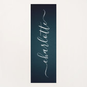 Moderne Personalisierte Name Chic Kalligrafie Yogamatte (Vorderseite)