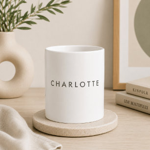 Moderne personalisierte Namens-Weiß-Kaffeetasse Kaffeetasse