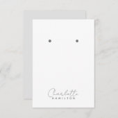 Moderne Personalisierte Namenskarte Grau Tones Ear Mitteilungskarte (Vorne/Hinten)