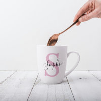 Moderne personalisierte Namensmonogramm Rosa