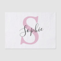 Moderne personalisierte Namensmonogramm Rosa