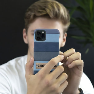 Moderne personalisierte Namensschild Jeans iPhone 13 Hülle