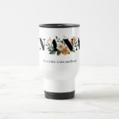 Moderne personalisierte Nana-Blumengeschenk Reisebecher (Mittel)