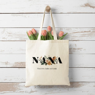 Moderne personalisierte Nana-Blumengeschenk Tragetasche