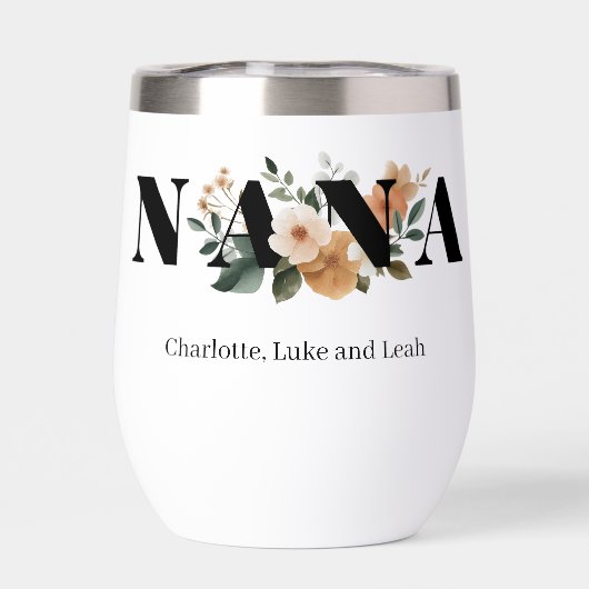 Moderne Personalisierte Nana-Blumengeschenke (Rückseite)