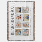 Moderne Personalisierte Oma Wir Liebe Sie 8 Fotos Decke (Vorderseite Vertikal)