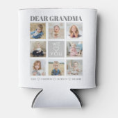 Moderne Personalisierte Oma Wir Liebe Sie 8 Fotos Dosenkühler (Vorderseite)