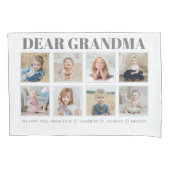 Moderne Personalisierte Oma Wir Liebe Sie 8 Fotos Kissenbezug (Vorderseite)