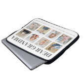 Moderne Personalisierte Oma Wir Liebe Sie 8 Fotos Laptopschutzhülle (Vorne Knopf)