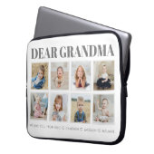 Moderne Personalisierte Oma Wir Liebe Sie 8 Fotos Laptopschutzhülle (Vorderseite Links)