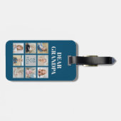 Moderne Personalisierte Opa Wir Liebe Sie 8 Fotos Gepäckanhänger (Rückseite horizontal)