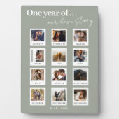 Moderne Personalisierte Paare Foto Liebe Fotoplatte (Vorderseite)