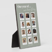 Moderne Personalisierte Paare Foto Liebe Fotoplatte (Seite)