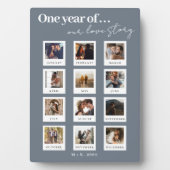 Moderne Personalisierte Paare Foto Liebe Fotoplatte (Vorderseite)