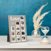 Moderne Personalisierte Paare Foto Liebe Grau Beig Fotoplatte (Seite)