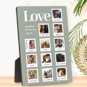 Moderne Personalisierte Paare Foto Liebe Sage Gree Fotoplatte