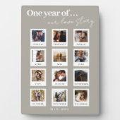 Moderne Personalisierte Paare Foto Liebe Story Bei Fotoplatte (Vorderseite)