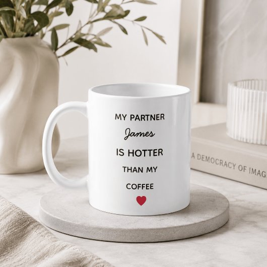 Moderne personalisierte Partner-Kaffeetasse Kaffeetasse