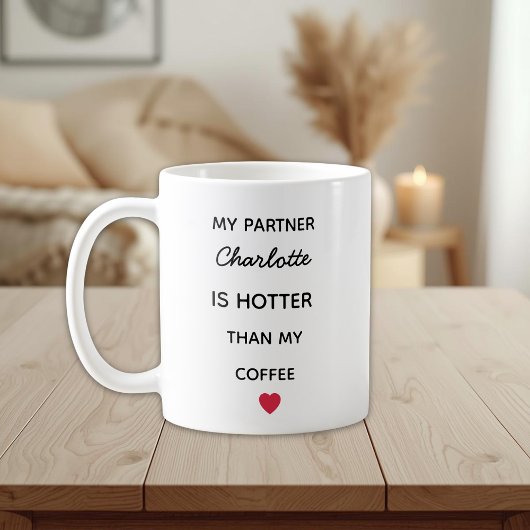Moderne personalisierte Partner-Kaffeetasse Kaffeetasse