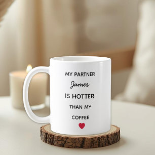 Moderne personalisierte Partner-Kaffeetasse Kaffeetasse