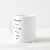 Moderne personalisierte Partner-Kaffeetasse Kaffeetasse (Vorderseite Links)