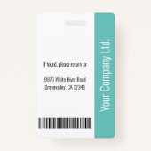 Moderne Personalisierte Personalausweise für Mitar Ausweis (Rückseite)