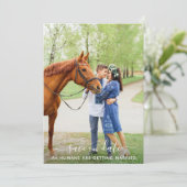 Moderne Personalisierte Pet Foto Save The Date (Stehend Vorderseite)