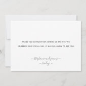 Moderne Personalisierte Pet-Hochzeit Dankeskarte (Rückseite)