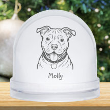 Moderne personalisierte Pitbull-Hunde-Weihnachten