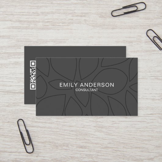 Moderne Personalisierte QR-Berufliche Visitenkarte (Vorderseite/Rückseite Beispiel)