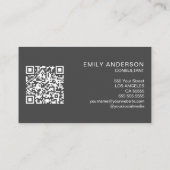 Moderne Personalisierte QR-Berufliche Visitenkarte (Rückseite)