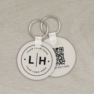 Moderne personalisierte QR-Logo-Geschäft Schlüsselanhänger