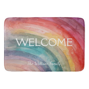 Moderne Personalisierte Regenbogenhaube Badematte