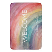 Moderne Personalisierte Regenbogenhaube Badematte (Vorderseite Vertikal)