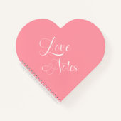 Moderne, Personalisierte, rosa Liebe Notizblock (Vorderseite)