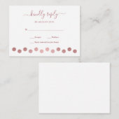 Moderne Personalisierte Rose Gold Dog Pet Wedding  Mitteilungskarte (Vorne/Hinten)