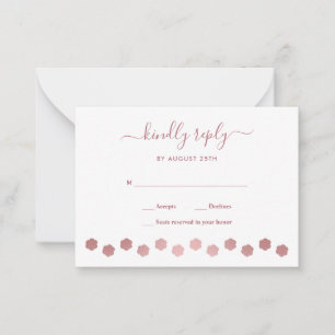 Moderne Personalisierte Rose Gold Dog Pet Wedding Mitteilungskarte