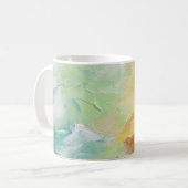 Moderne Personalisierte Rot Goldene Aquamarine Ölf Kaffeetasse (Vorderseite Links)