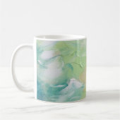 Moderne Personalisierte Rot Goldene Aquamarine Ölf Kaffeetasse (Links)